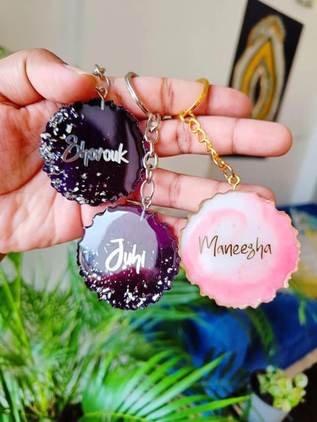 Customized Resin Keychain with Name view 2